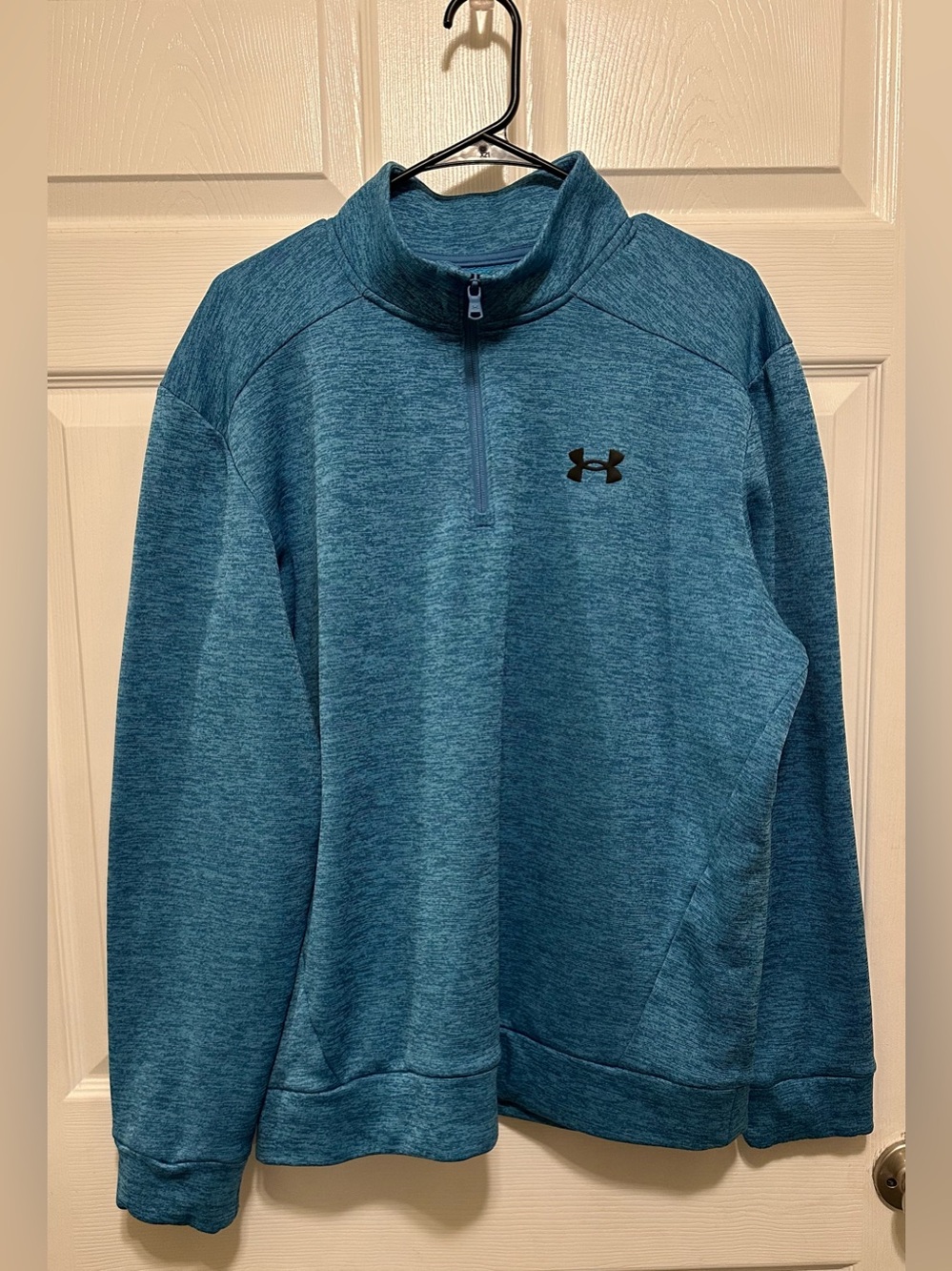 Under Armour Blue Heather Quarter-Zip Crewneck Sweatshirt